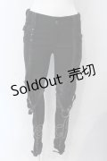 Ozz Croce / ベルテッドレースアップパンツ  ブラック O-25-04-29-083-OO-PA-IG-OS