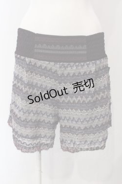 画像1: Ozz oneste / 透かし編みショートパンツ  パープル O-25-04-29-084-OO-PA-IG-OS