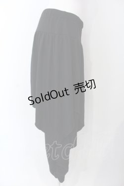 画像2: ALGONQUINS / バイカラーイレギュラーカットパンツ  ブラック×グレー系 O-25-04-29-085-AL-PA-IG-OS