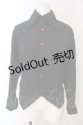 PUTUMAYO / レースアップ燕尾ブラウス  ブラック×レッド O-25-04-29-087-PT-BL-IG-OS