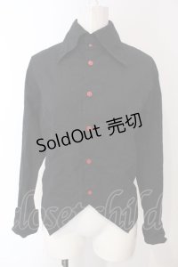 PUTUMAYO / レースアップ燕尾ブラウス  ブラック×レッド O-25-04-29-087-PT-BL-IG-OS
