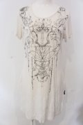 Ozz Croce / サイドギャザーロングTシャツ  アイボリー O-25-04-29-088-OO-TO-IG-OS