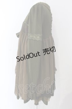 画像3: Ozz oneste / スクエアネックバタフライワンピース  グリーン O-25-04-29-089-OO-OP-IG-OS