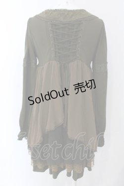 画像4: Ozz oneste / スクエアネックバタフライワンピース  グリーン O-25-04-29-089-OO-OP-IG-OS