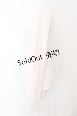画像2: Ozz oneste / ギャザーネック裏起毛カットソー  アイボリー O-25-04-29-090-OO-TO-IG-OS
