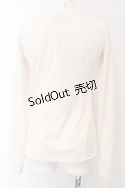 画像3: Ozz oneste / ギャザーネック裏起毛カットソー  アイボリー O-25-04-29-090-OO-TO-IG-OS