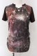 画像1: Ozz Croce / 転写VネックTシャツ  ワイン O-25-04-29-091-OO-TS-IG-OS (1)