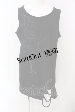 画像1: Ozz Croce / クロスプリントダメージタンク  ブラック O-25-04-29-093-OO-TO-IG-OS