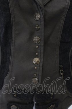 画像2: Ozz Croce / バックレースアップベスト  カーキグリーン O-25-04-29-094-OO-TO-IG-OS