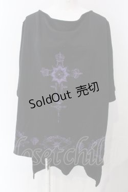 画像1: SEX POT ReVeNGe / クロスビックトップス  ブラック×パープル O-25-04-29-096-SP-TO-IG-OS