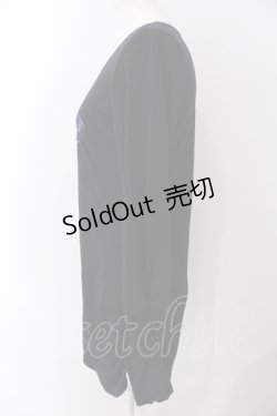 画像2: SEX POT ReVeNGe / バタフライプリントギャザーTシャツ M ブラック×パープル O-25-04-29-098-SP-TO-IG-OS