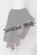 Qutie Frash / 三段アシメスカート  レッド×ブラック O-25-04-29-015-QU-SK-OW-OS