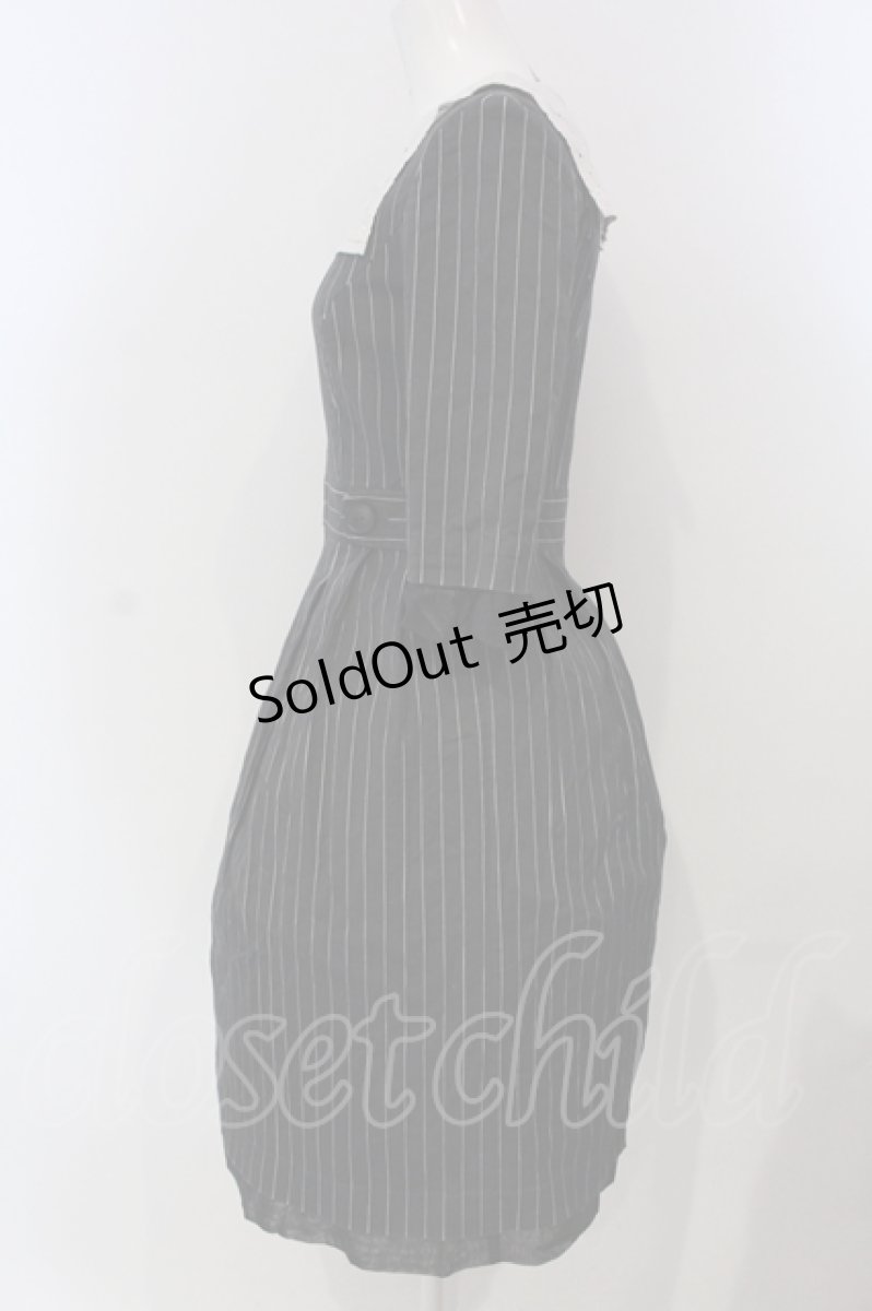 画像3: 【SALE】Jane Marple / スクエアステッチカラーストライプワンピース M クロ O-25-04-29-002-JM-OP-IG-ZT464 (3)