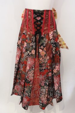 画像1: Qutie Frash / リボン袴コルセット  レッド O-25-04-29-017-QU-SK-OW-OS