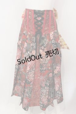 画像1: Qutie Frash / リボン袴コルセット  レッド O-25-04-29-017-QU-SK-OW-OS