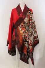 画像1: Qutie Frash / 着物カーデ  レッド O-25-04-29-019-QU-TO-OW-OS (1)