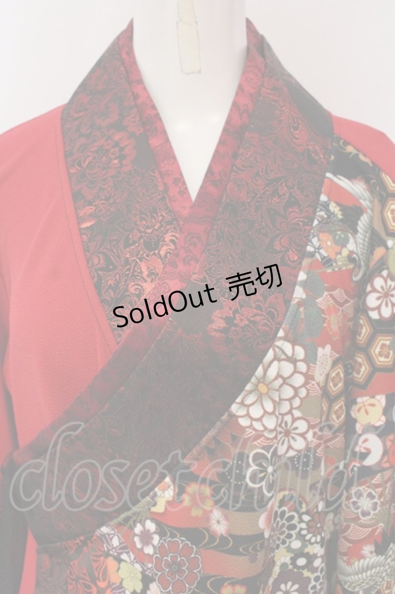 画像2: Qutie Frash / 着物カーデ  レッド O-25-04-29-019-QU-TO-OW-OS (2)