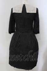 画像4: 【SALE】Jane Marple / スクエアステッチカラーストライプワンピース M クロ O-25-04-29-002-JM-OP-IG-ZT464 (4)