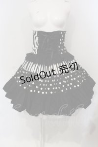 ACDC RAG / ドットハイウエウトスカート  ブラック×ホワイト O-25-04-29-021-PU-SK-IG-OS