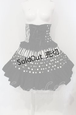 画像1: ACDC RAG / ドットハイウエウトスカート  ブラック×ホワイト O-25-04-29-021-PU-SK-IG-OS