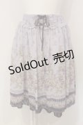 axes femme / 転写風花柄ハイウエストスカート M ラベンダー O-25-04-29-024-AX-SK-IG-OS