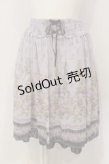 axes femme / 転写風花柄ハイウエストスカート M ラベンダー O-25-04-29-024-AX-SK-IG-OS