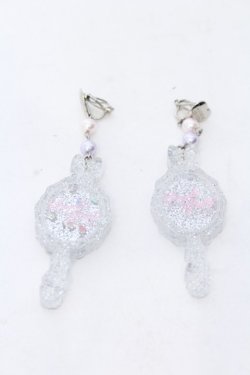 画像1: Angelic Pretty / Bunny Mirrorイヤリング  クリア O-25-04-30-044-AP-AC-IG-OS
