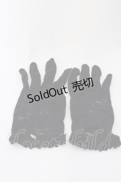 画像1: 【SALE】Moi-meme-Moitie / 棺桶チャーム付レースグローブ  ブラック O-25-04-30-045-MO-ZA-IG-ZT208-F001
