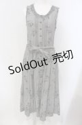 INGEBORG / 千鳥格子カメリアプリントロングワンピース 9 グレー O-25-04-30-1031-LO-OP-IG-OS