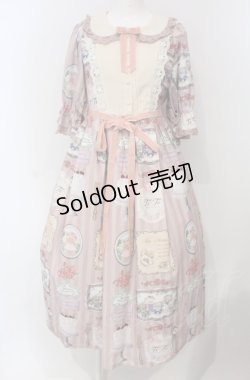 画像1: axes femme kawaii / ティティ×ベアファミリーワンピース M ピンク O-25-04-30-1034-AX-OP-IG-OS