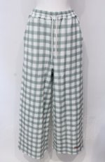 画像1: 【SALE】PINK HOUSE / little sunny bite hand drawing checker pants  ミント×シロ O-25-04-30-1005-LO-PA-IG-ZT363 (1)