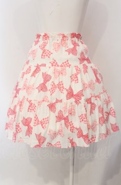 画像4: Jane Marple / リボン柄スカート M シロ×ピンク O-25-04-30-1043-JM-SK-OW-OS