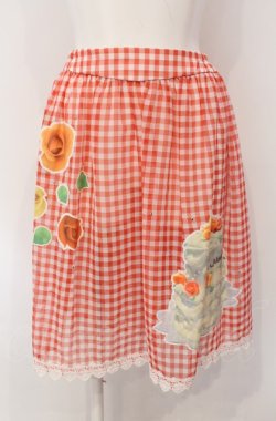 画像1: Jane Marple / ケーキコラージュスカート M アカ O-25-04-30-1046-JM-SK-OW-OS