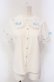 画像1: axes femme kawaii / 梯子レース半袖ブラウス M シロ×サックス O-25-04-30-1047-AX-BL-OW-OS (1)