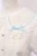 画像2: axes femme kawaii / 梯子レース半袖ブラウス M シロ×サックス O-25-04-30-1047-AX-BL-OW-OS (2)