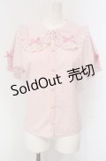 axes femme kawaii / 梯子レース半袖ブラウス M ピンク O-25-04-30-1049-AX-BL-OW-OS