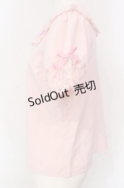 画像3: axes femme kawaii / 梯子レース半袖ブラウス M ピンク O-25-04-30-1049-AX-BL-OW-OS