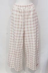 PINK HOUSE / little sunny bite hand drawing checker pants  ピンク×シロ O-25-04-30-1006-LO-PA-IG-OS