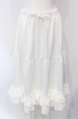 画像1: axes femme kawaii / ミディフリルペチスカート M シロ O-25-04-30-1050-AX-SK-OW-OS