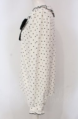 画像3: majoretty / MRハートドットブラウス S シロ×クロ O-25-04-30-1056-LO-BL-OW-OS
