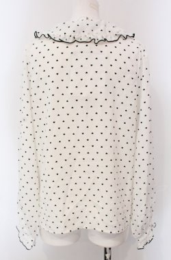画像4: majoretty / MRハートドットブラウス S シロ×クロ O-25-04-30-1056-LO-BL-OW-OS