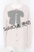 majoretty  / MRハートドットブラウス S ピンク O-25-09-03-1008-LO-BL-OW-ZT010