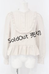 FLC / 皆方由衣コラボペプラムブラウス S ベージュ O-25-04-30-1058-LO-BL-OW-ZS