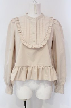 画像1: FLC / 皆方由衣コラボペプラムブラウス S ベージュ O-25-04-30-1058-LO-BL-OW-OS