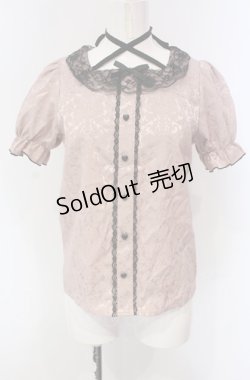 画像1: majoretty / レースパフスリーブプルオーバー M ピンク O-25-04-30-1060-LO-BL-OW-OS