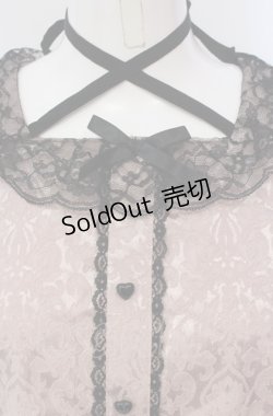 画像2: majoretty / レースパフスリーブプルオーバー M ピンク O-25-04-30-1060-LO-BL-OW-OS