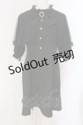 Lovely Tency / 眞白ありすコラボ レースケープワンピース M クロ O-25-04-30-1061-LO-OP-OW-OS