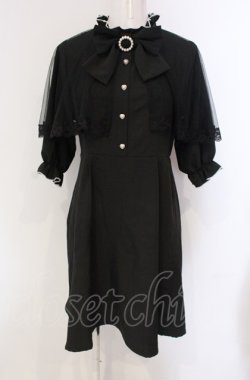画像1: Lovely Tency / 眞白ありすコラボ レースケープワンピース M クロ O-25-04-30-1061-LO-OP-OW-OS