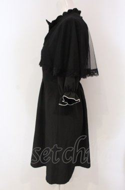 画像3: Lovely Tency / 眞白ありすコラボ レースケープワンピース M クロ O-25-04-30-1061-LO-OP-OW-OS