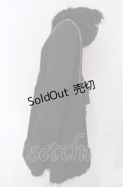 画像3: gouk / 和柄フードロングコート  ブラック×ネイビー O-25-04-30-1062-GO-CO-IG-ZT-C027